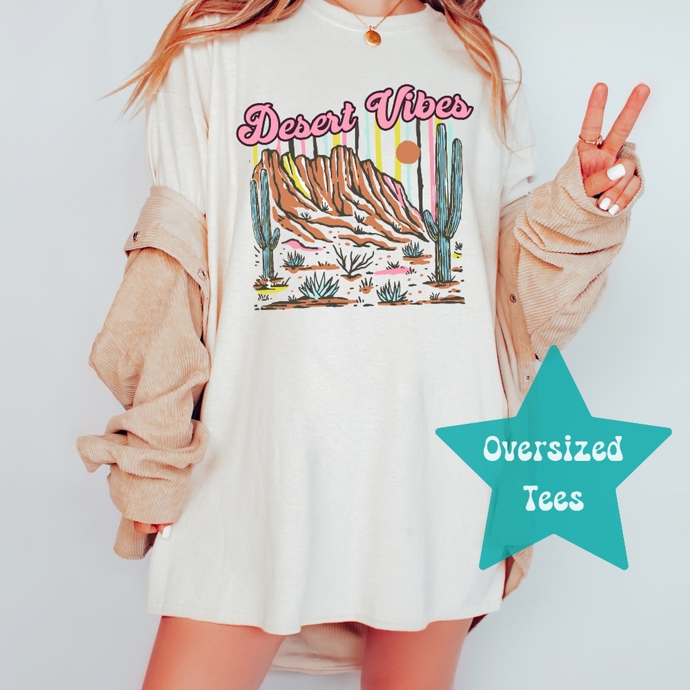 DESERT VIBES SHIRT, Adventure Shirt, Camping Shirt, Hiking tShirt, Retro Shirt